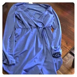 Long sleeve navy dress